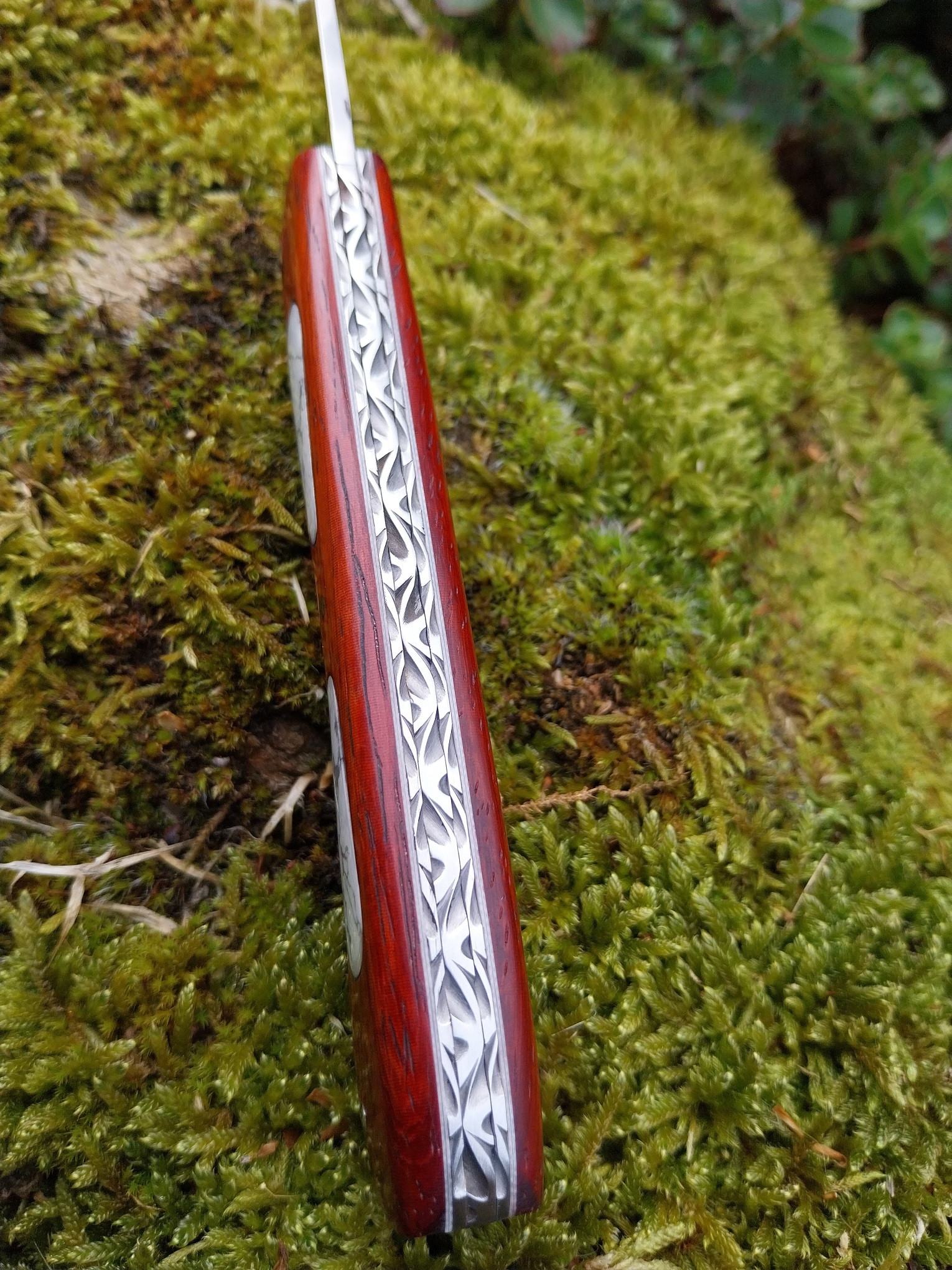 Couteau pliant Padouk et Howlite – Image 2